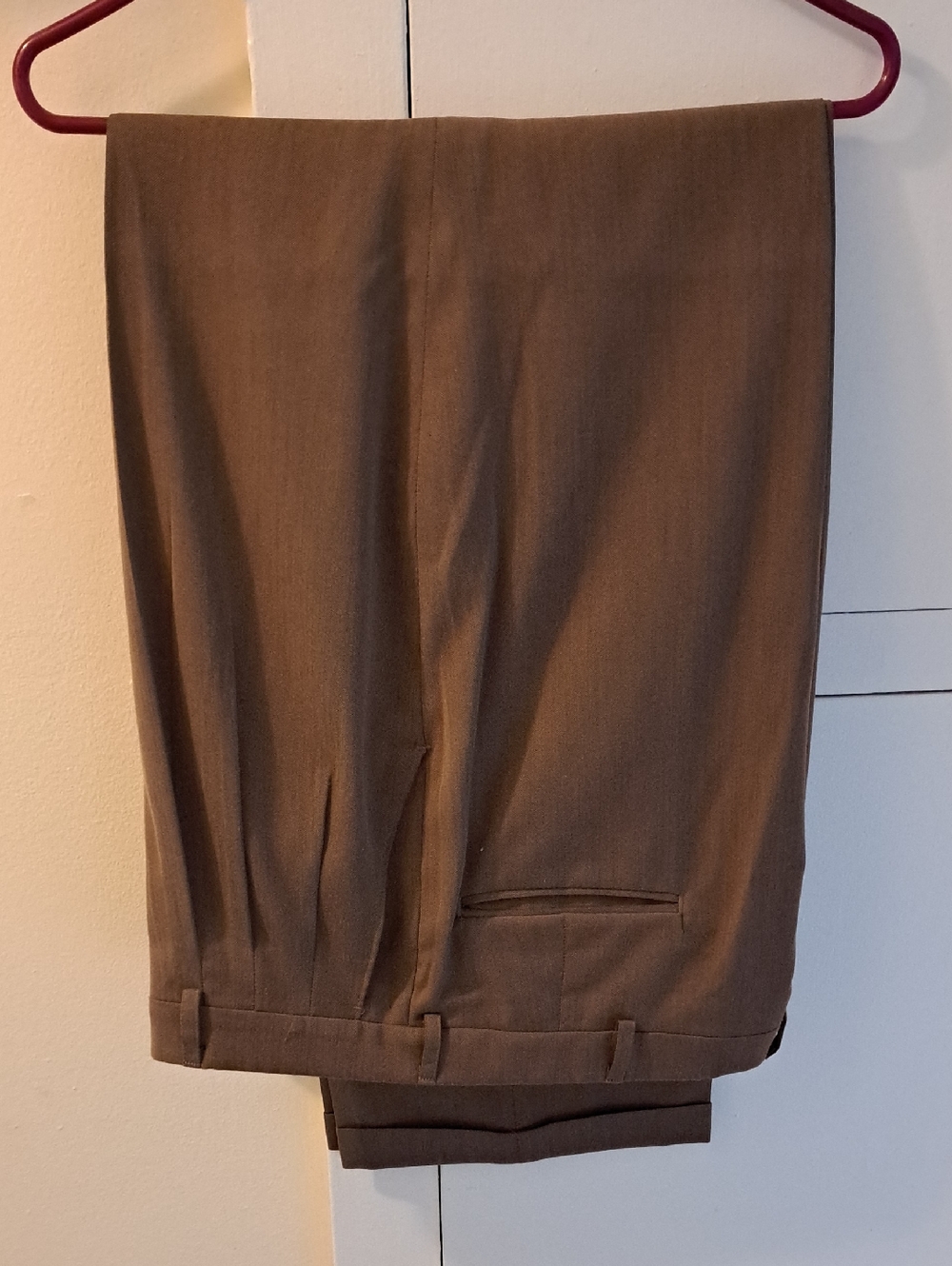 Haggar Men's Herringbone Brown Dress Pants - Classic Tailored Look
